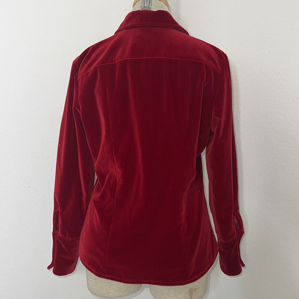 🔹 Faconnable Velour Button Up Shacket - Picture 2 of 4